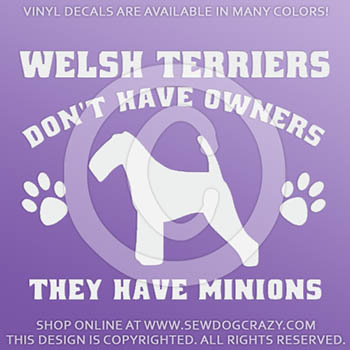 Funny Welsh Terrier Vinyl Decals