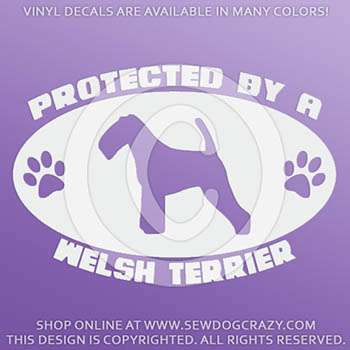 Protected by a Welsh Terrier Car Decals