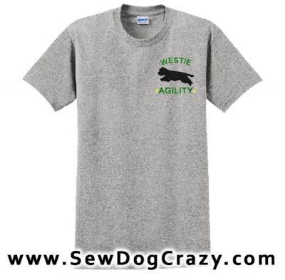 Embroidered Westie Agility Tees