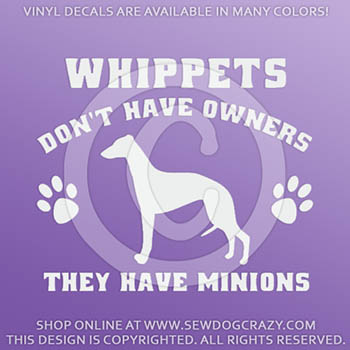 Funny Whippet Vinyl Stickers