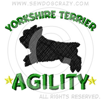Embroidered Yorkie Agility Shirts