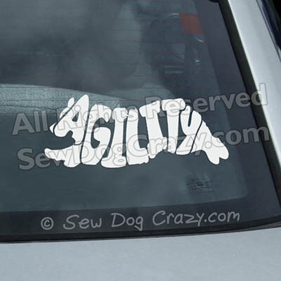 Aussie Agility Car Window Sticker