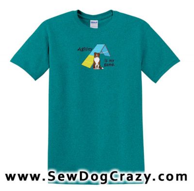 Embroidered Border Collie Agility TShirts