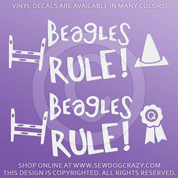 Beagles Rule Dog Sports Decals