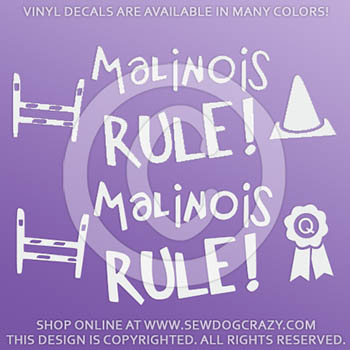 Malinois Dog Sports Vinyl Sticker
