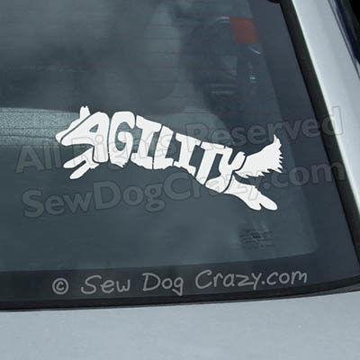 Border Collie Agility Car Window Sticker