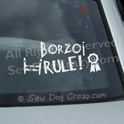 Borzoi Rule Dog Sports Decal