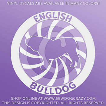 English Bulldog Vinyl Decals