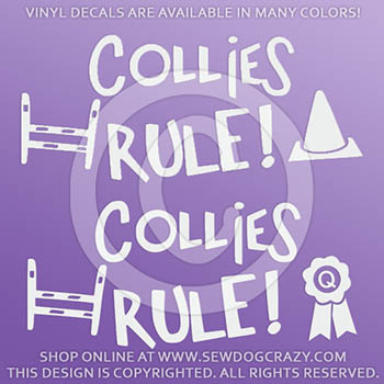 Collies Rule Car Decals