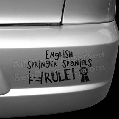 English Springer Spaniel Dog Sports Decals
