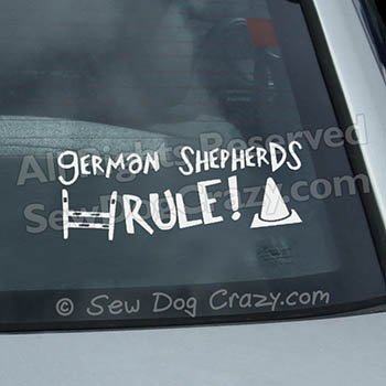 German Shepherds Rule Vinyl Sticker