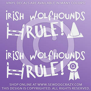 Dog Sports Irish Wolfhound Decal