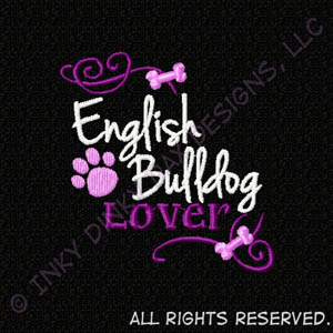 English Bulldog Lover Embroidery
