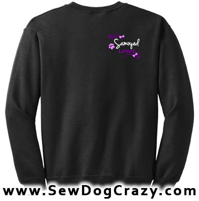 Pretty Embroidered Samoyed Lover Sweatshirt