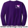 Embroidered I Love Shih Tzus Sweatshirt