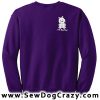 Embroidered Cartoon Westie Sweatshirts