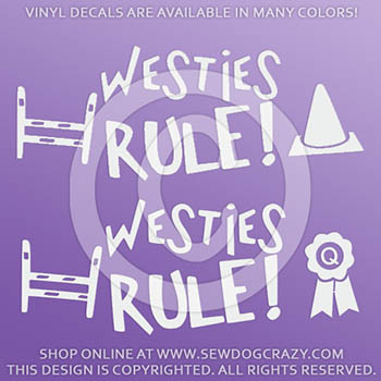 Westies Rule Vinyl Stickers