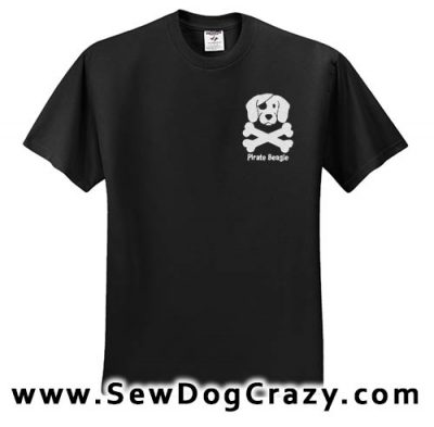 Embroidered Pirate Beagle Tshirt