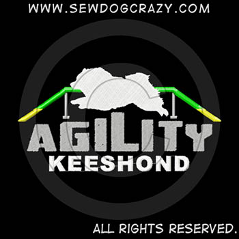 Embroidered Keeshond Agility Apparel
