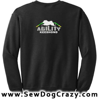 Embroidered Keeshond Agility Sweatshirts