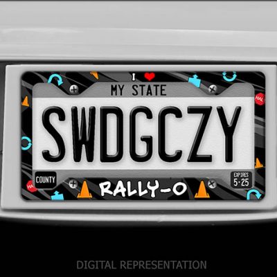 Rally Obedience License Plate Frame
