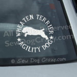 Wheaten Terrier Agility Car Window Stickers