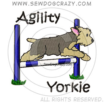 Embroidered Yorkie Agility Shirts