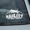 Pit Bull Agility Car Window Stickers