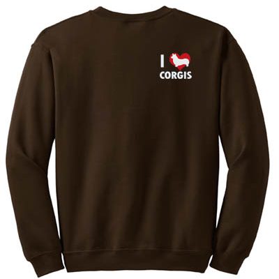 I Love Corgis Embroidered Sweatshirt