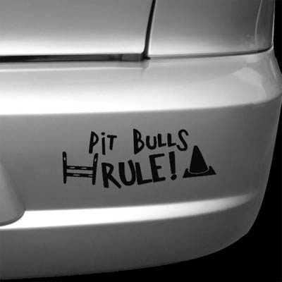 Agility Rally-O Pit Bull Vinyl sticker
