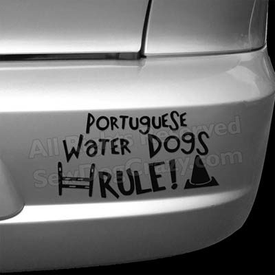 Portuguese Water Dogs Rule Dog Sports Bumper Sticker