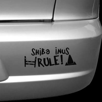 Shiba Inu Agility Rally-O Vinyl Stickers