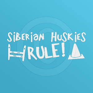 Siberian Huskies Rule Decals