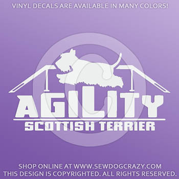 Scottish Terrier Agility Dog Walk Car Decals