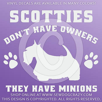 Funny Scottish Terrier Vinyl Sticker