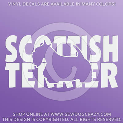Cool Scottish Terrier Car Window Decals
