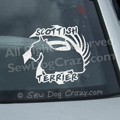 Scottish Terrier Car Window Stickers