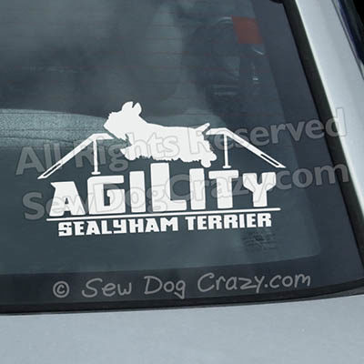 Vinyl Sealyham Terrier Agility Window Stickers