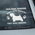 Funny Sealyham Terrier Window Decals