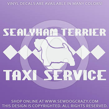 Sealyham Terrier Taxi Car Stickers