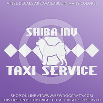 Shiba Inu Taxi Car Decals