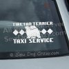 Tibetan Terrier Taxi Window Sticker