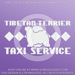 Tibetan Terrier Taxi Decals