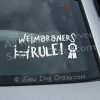 Weimaraners Rule Dog Sports Window Sticker
