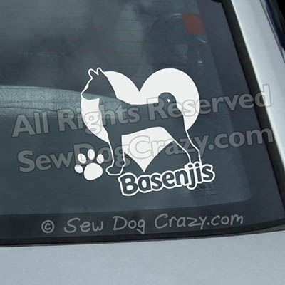 Love Basenjis Car Decals