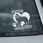 Love Belgian Sheepdogs Car Window Stickers