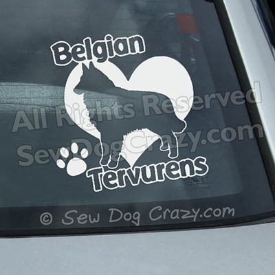 Love Tervurens Window Stickers