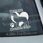 Love Bernese Mountain Dogs Window Stickers