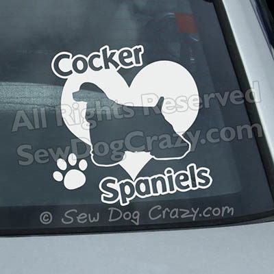 American Cocker Spaniel Car Window Sticker