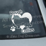 Love Rough Collies Window Stickers